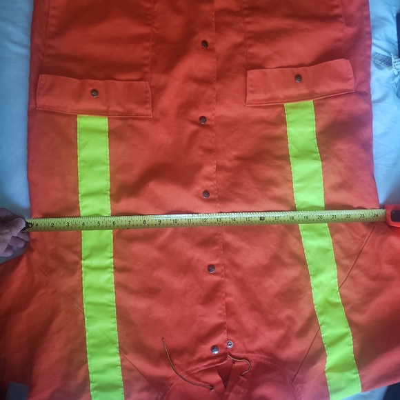 High Visibility Safety Jacket, Button-Up with Hood - Picture 10 of 15